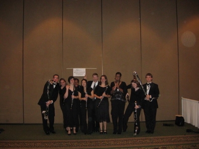 The Wind Symphony clarinet section after their 2006 performance at MMEA