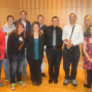 Truman clarinet students with Dr. Eric Mandat after his guest master class