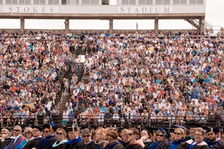 Family, friends and members of the Truman community gathered at Stokes Stadium Family, friends and members of the Truman community filled Stokes Stadium