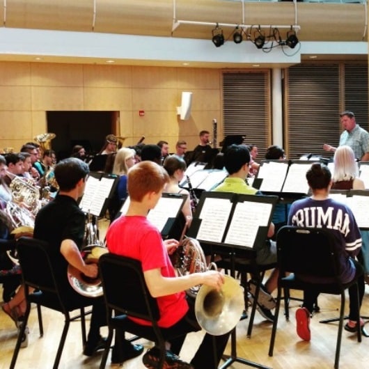 Rehearsal in Ophelia Parrish Performance Hall