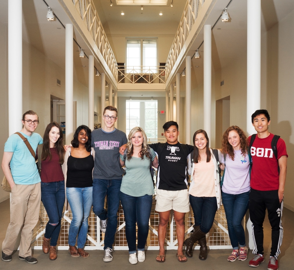 Students in library