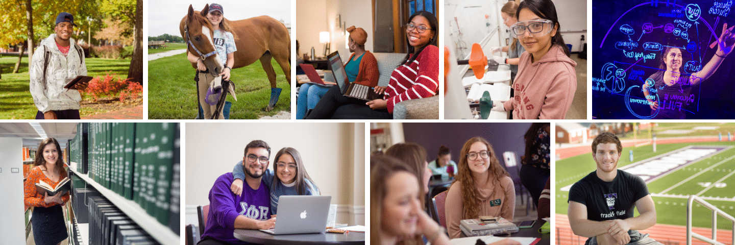 Photo collage of college students