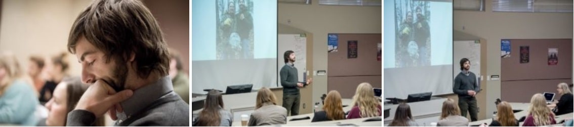 Derek giving his 3MT presentation