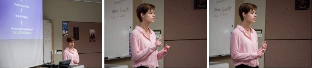 Nikki giving her 3MT presentation