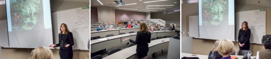 Sarah giving her 3MT presentation