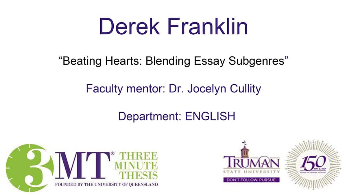 Derek's Three Minute Thesis