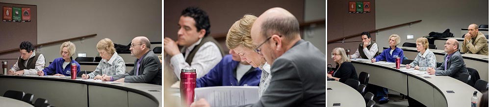 The judges for the Three Minute Thesis Competition at Truman State University