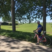Steve Lewis on a bike