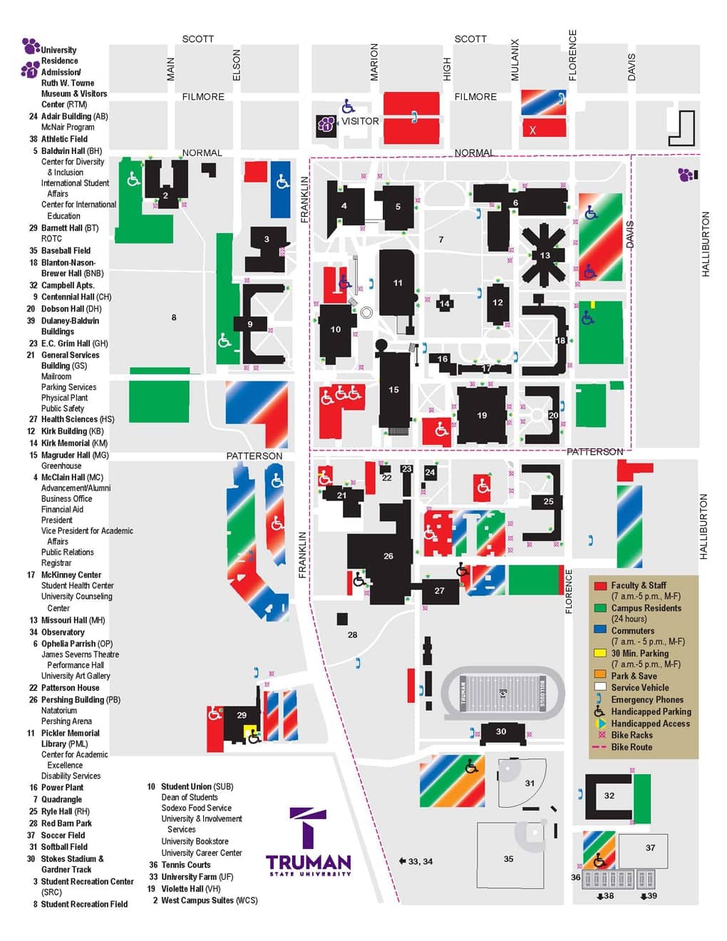 Campus Parking Map