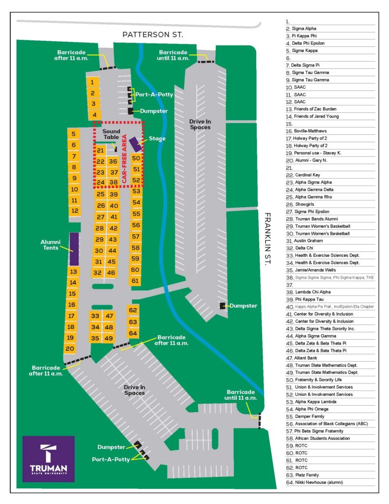 Tailgate Map