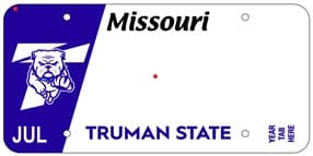 Truman license plate